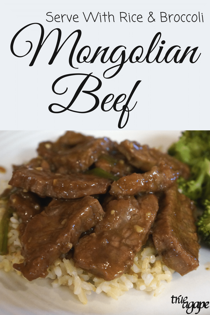 Mongolian beef recipe that goes great served with rice and broccoli. Change things up by serving it with fried rice.