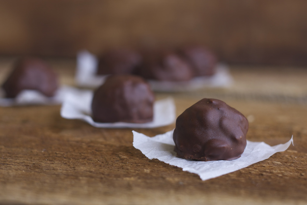 Grab these peanut butter oat chocolate balls for a blast of energy to keep you going.