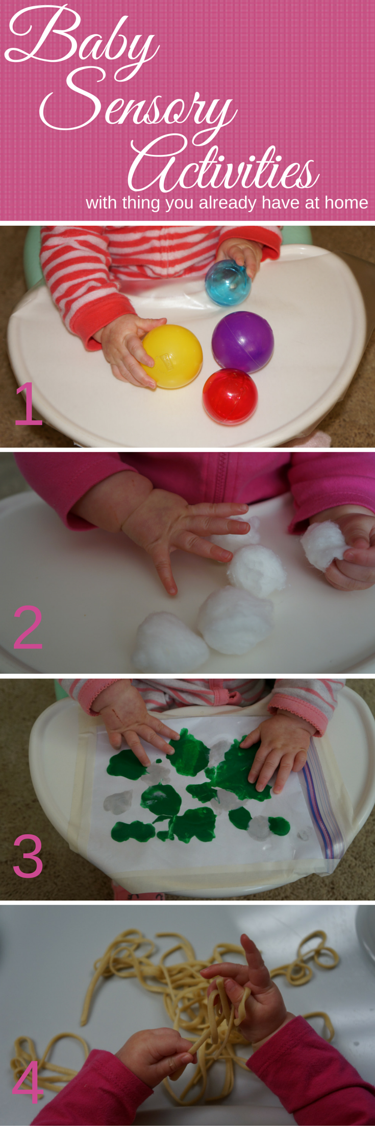 baby sensory activities don't have to be hard to do- ways to use items you already have around the house