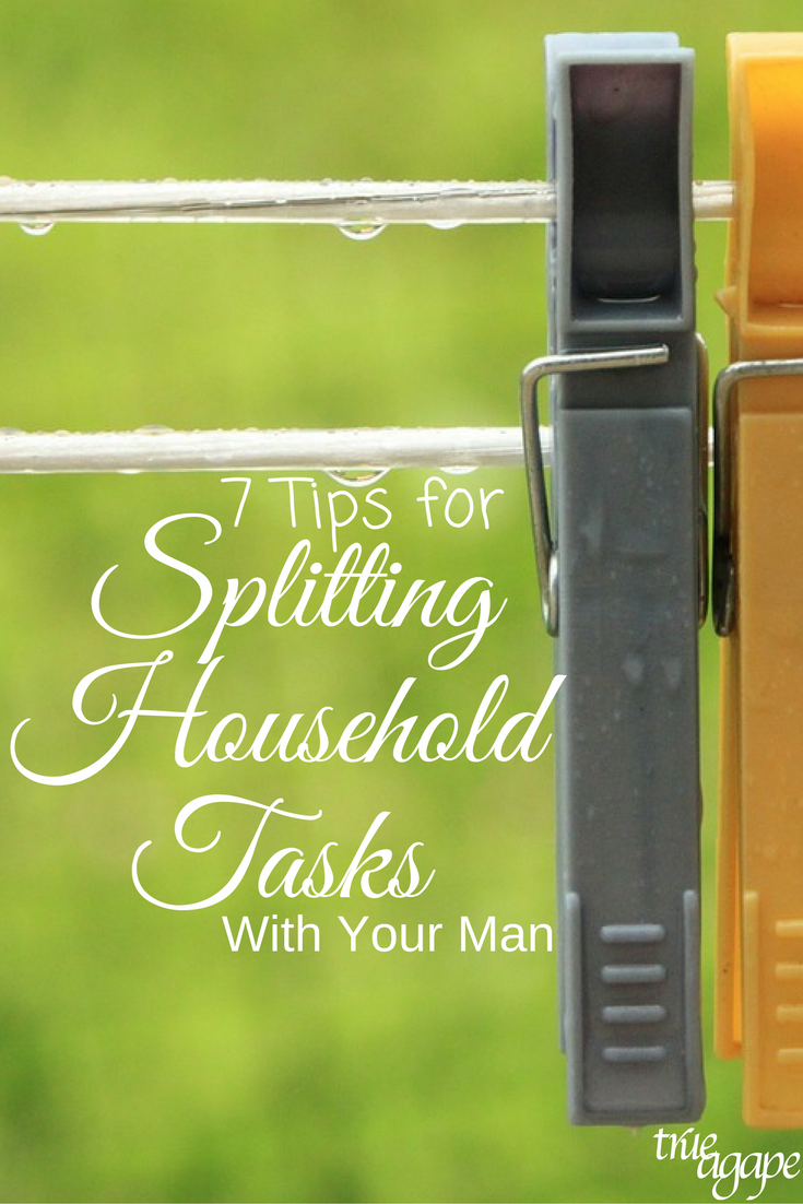 Splitting household tasks can sometime cause arguments or bitterness between a couple. These 7 tips will support you in splitting household tasks in effective and fun ways! 