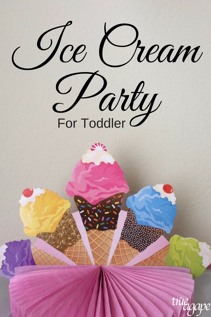 Who needs cake when you can have an ice cream party?! My toddler requested an ice cream party so that's what we did!
